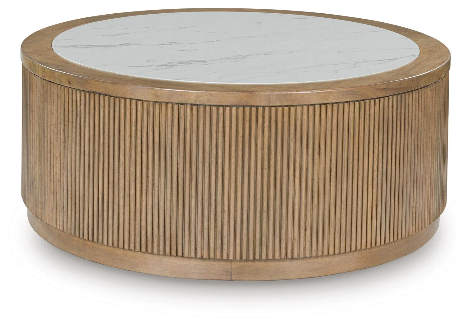 Camdill Faux Marble Top Coffee Table with Reeded Base 10