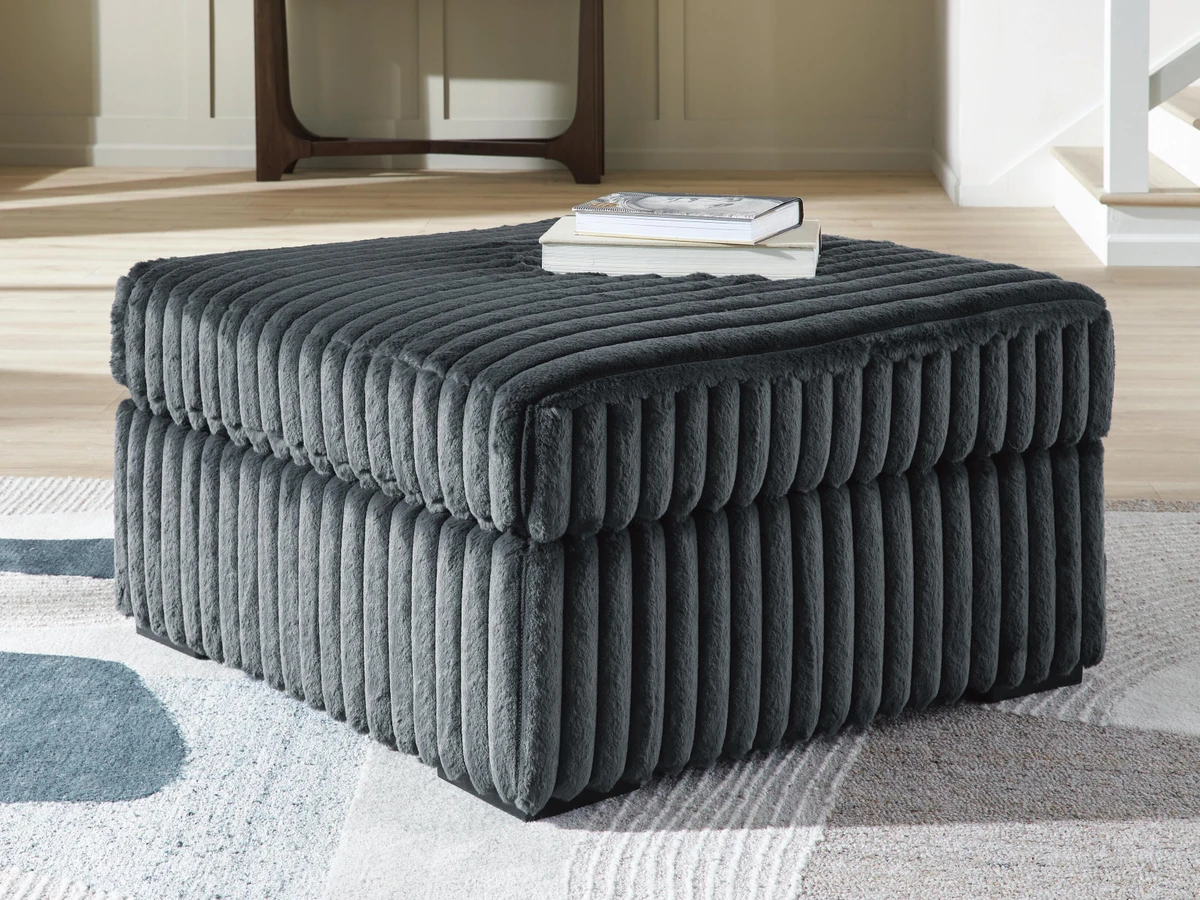 Midnight Madness Oversized Corduroy Accent Ottoman 7