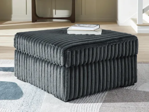 Midnight Madness Oversized Corduroy Accent Ottoman 7