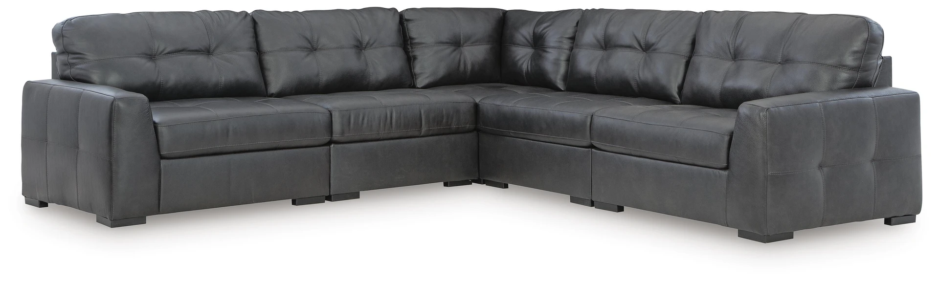 Brindley Pier 5-Piece Leather Modular Sectional 7