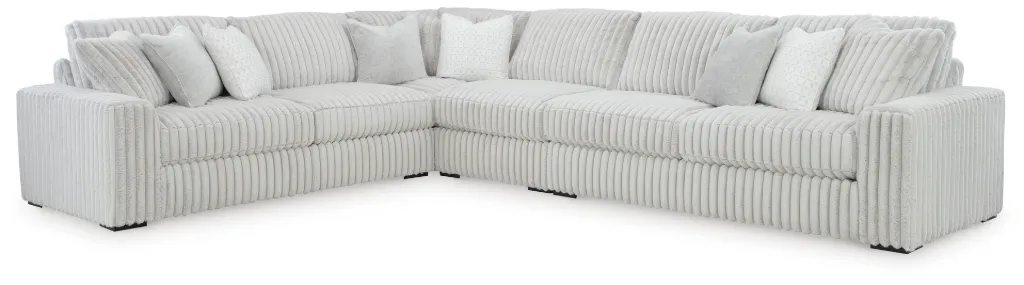 Stupendous 4-Piece Jumbo Corduroy Sectional