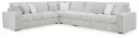 Stupendous 4-Piece Jumbo Corduroy Sectional