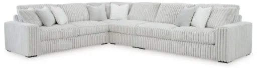 Stupendous 4-Piece Jumbo Corduroy Sectional 6