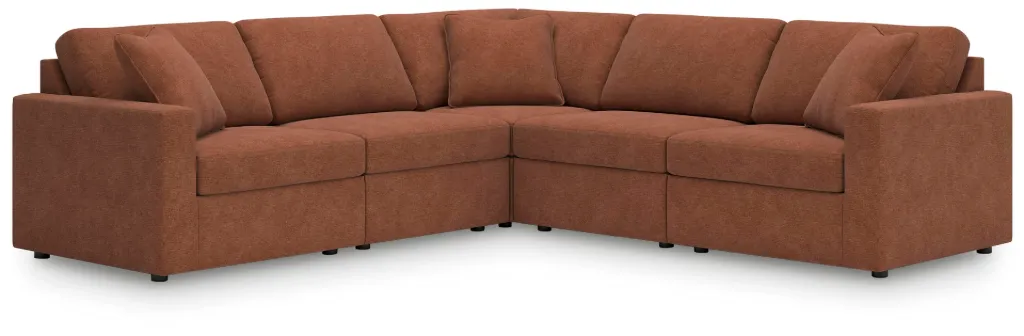 Modmax 5-Piece Modular Sectional (Terracotta)