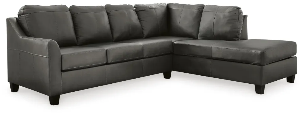 Valderno 2-Piece Leather Sectional with Chaise