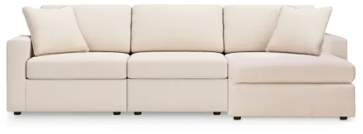 Modmax 3-Piece Next-Gen Nuvella Performance Fabric Modular Sofa Chaise 12