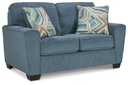 Cashton Loveseat with Crosshatched Upholstery