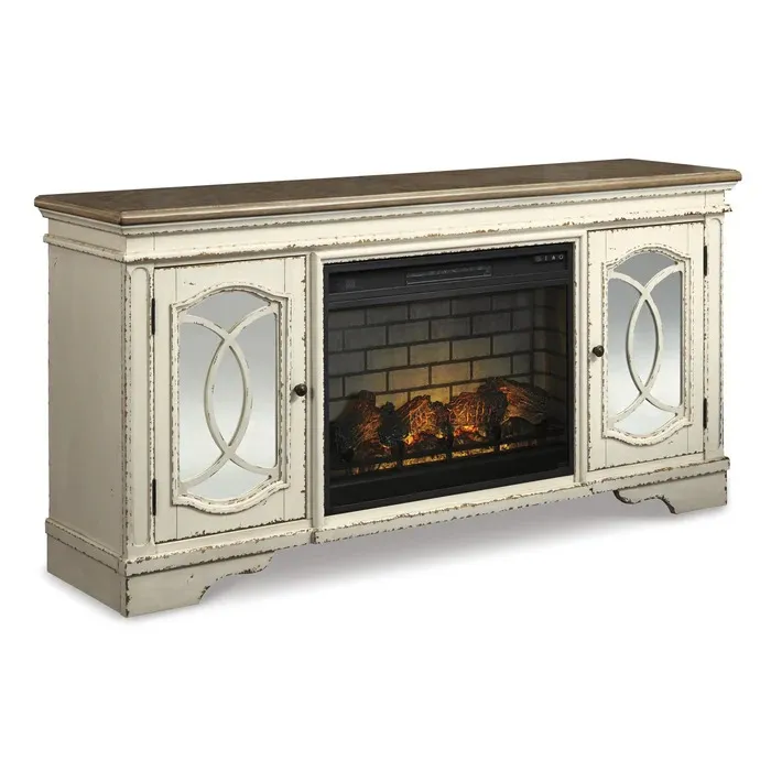 Realyn 74" TV Stand with Electric Fireplace