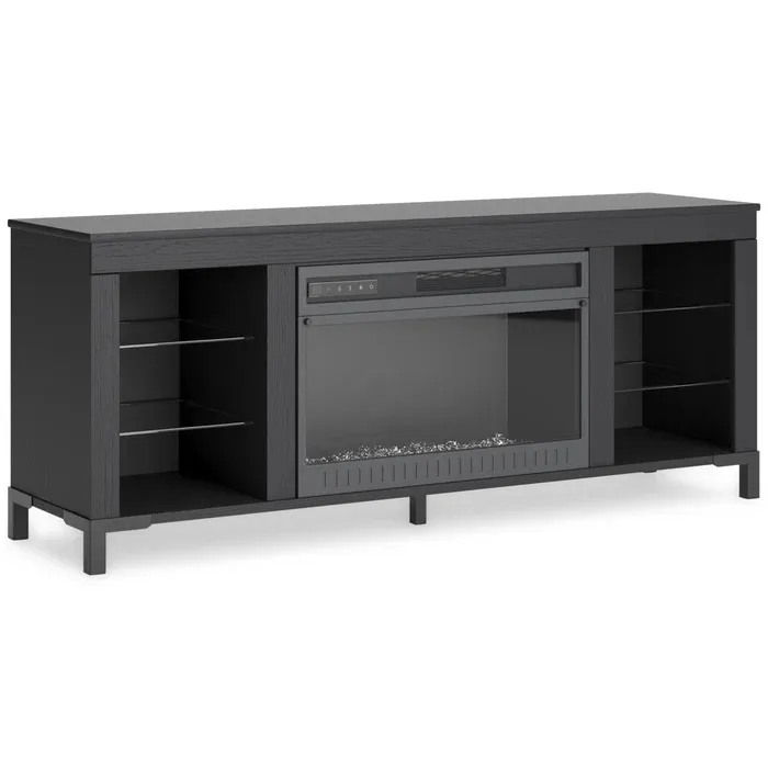 Cayberry 60" TV Stand with Electric Fireplace and LED Lighting