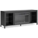 Cayberry 60" TV Stand with Electric Fireplace and LED Lighting