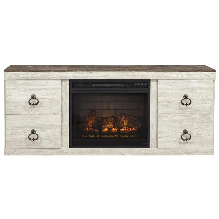 Willowton 60" TV Stand with LED Electric Fireplace Insert