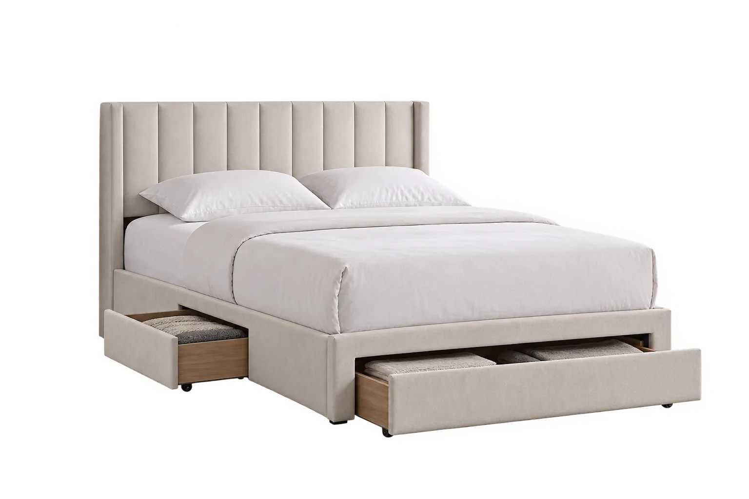 Haven Tailored Fabric Platform Bed (King) 6