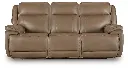 Malcesine Dual Power Leather Reclining Sofa