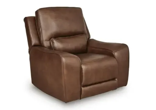 DeepWakes Leather Power Recliner with Adjustable Headrest 8