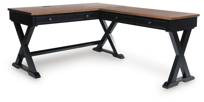 Wildenauer L-Shaped Home Office Desk with Return 3