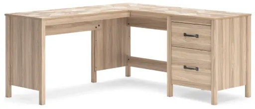 Battelle 60" Two-Tone Home Office Desk with Return 3