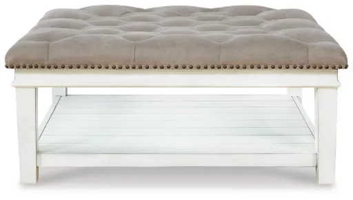 Kanwyn Button-Tufted Ottoman Coffee Table with Shelf 6