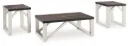 Dorrinson Gray and Antiqued White 3-Piece Coffee Table Set