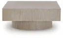 Jorielyn Gray Square Coffee Table with Casters