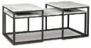 Donnesta Faux Marble Nesting 3-Piece Coffee Table Set