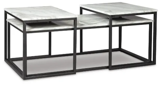 Donnesta Faux Marble Nesting 3-Piece Coffee Table Set 6