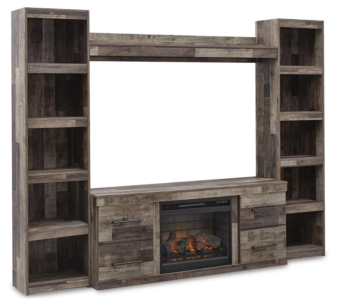 Derekson 4-Piece Entertainment Center with 60" TV Stand and Electric Fireplace 5