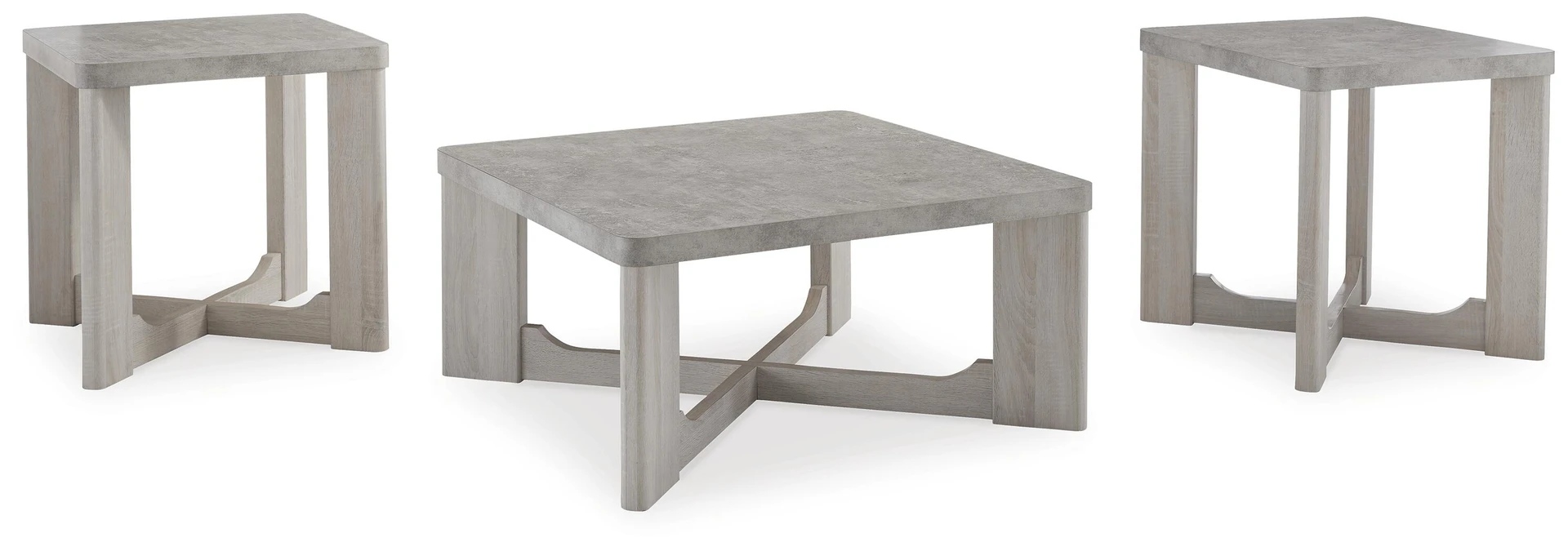 Garnilly 3-Piece Coffee Table Set with Faux Cement Tops 6