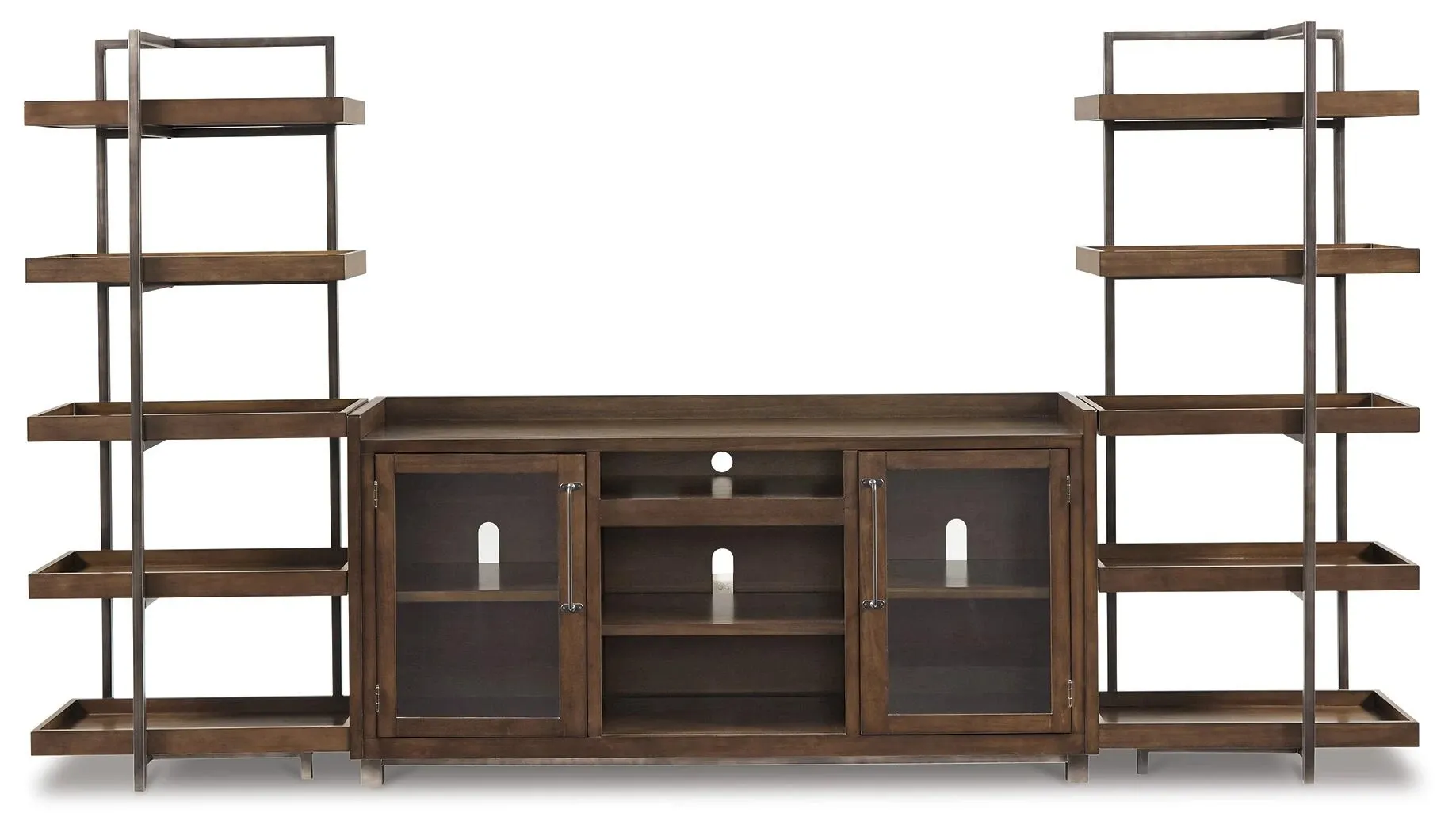Starmore Walnut 3-Piece Entertainment Center with 70" TV Stand 9