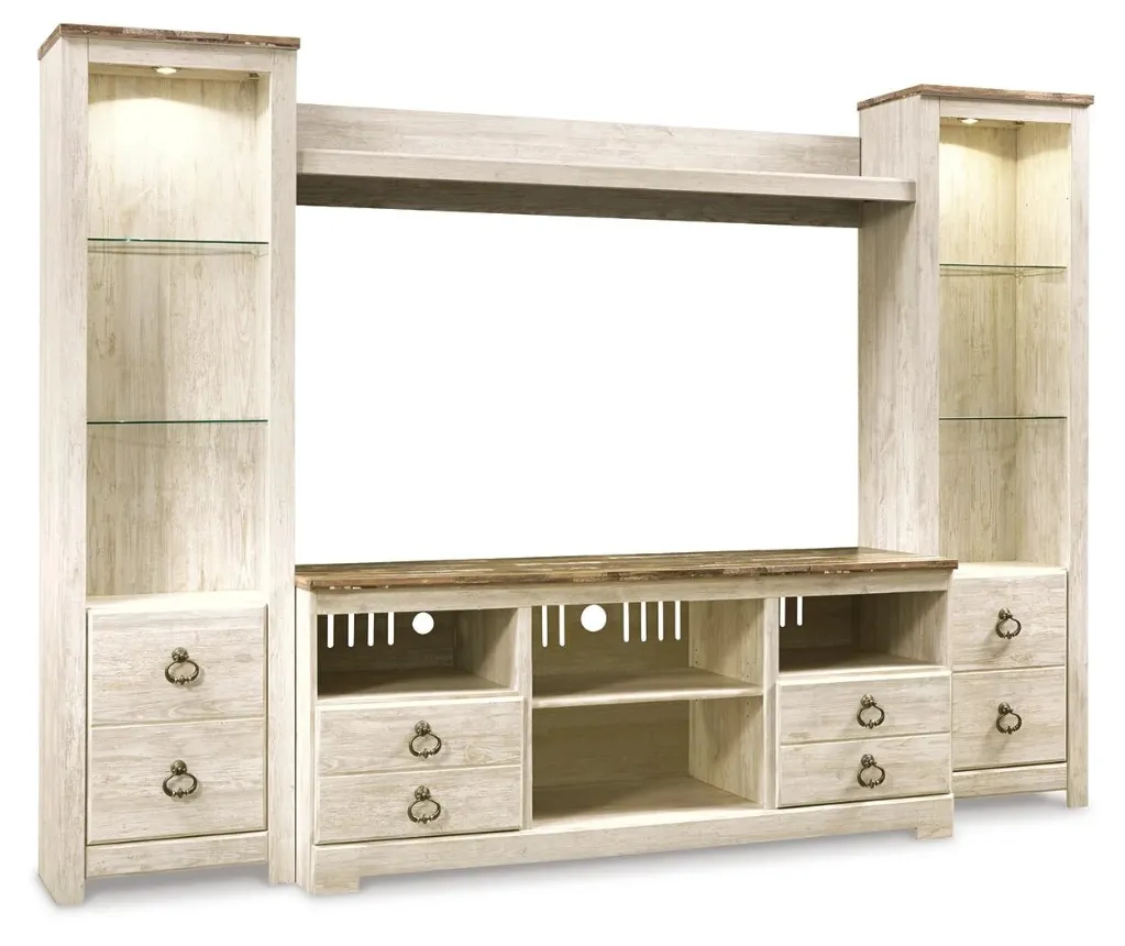 Willowton 4-Piece Entertainment Center with 63'' TV Stand