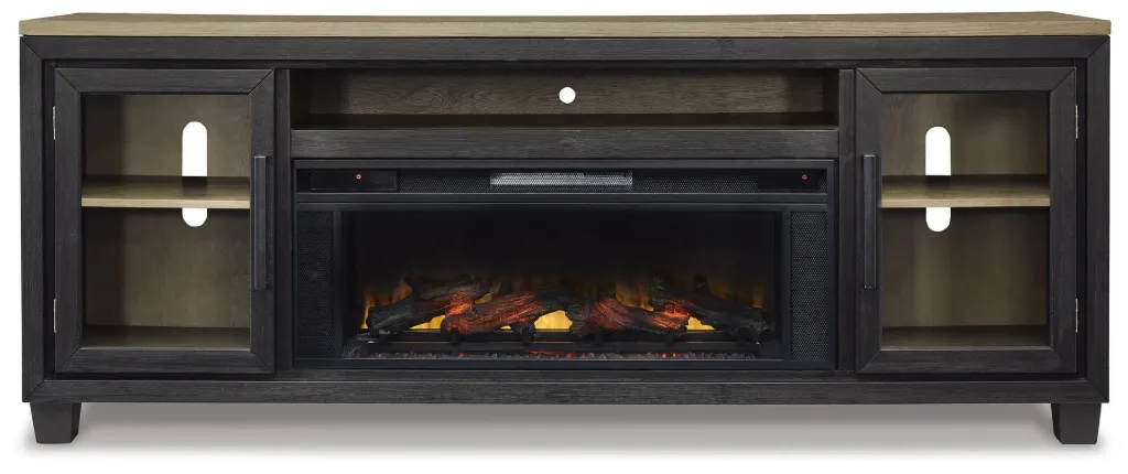 Foyland 83" TV Stand with Electric Fireplace