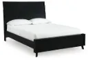 Danziar Matte Black Full Panel Bed