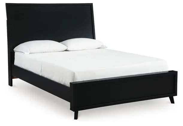 Danziar Matte Black Full Panel Bed 3