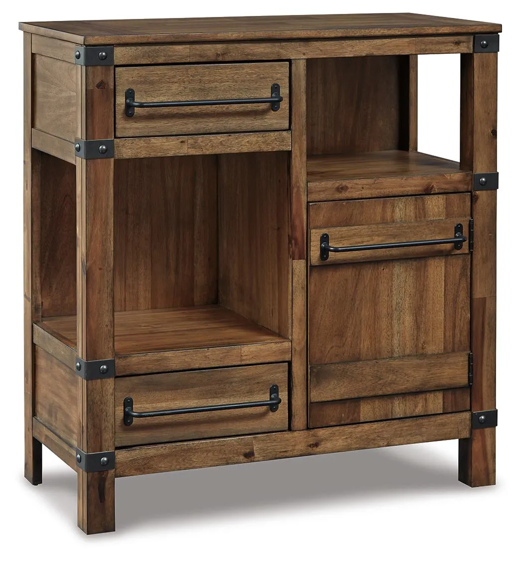 Roybeck Natural Acacia Accent Cabinet with Drawers 6