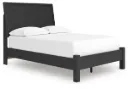 Danziar Matte Black Full Panel Bed