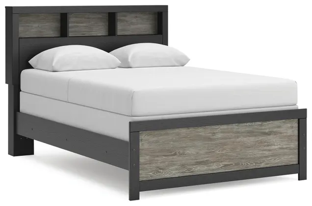 Broachmyn Full Two-Tone Bookcase Bed