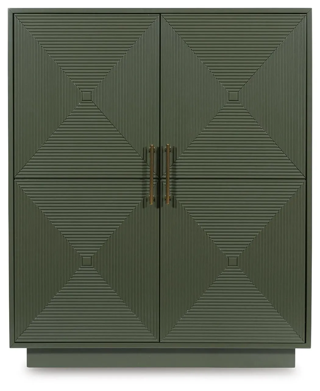Geirwood Dark Green Accent Cabinet with Goldtone Handles 10