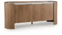 Fitzroy Accent Cabinet with White Marble Top