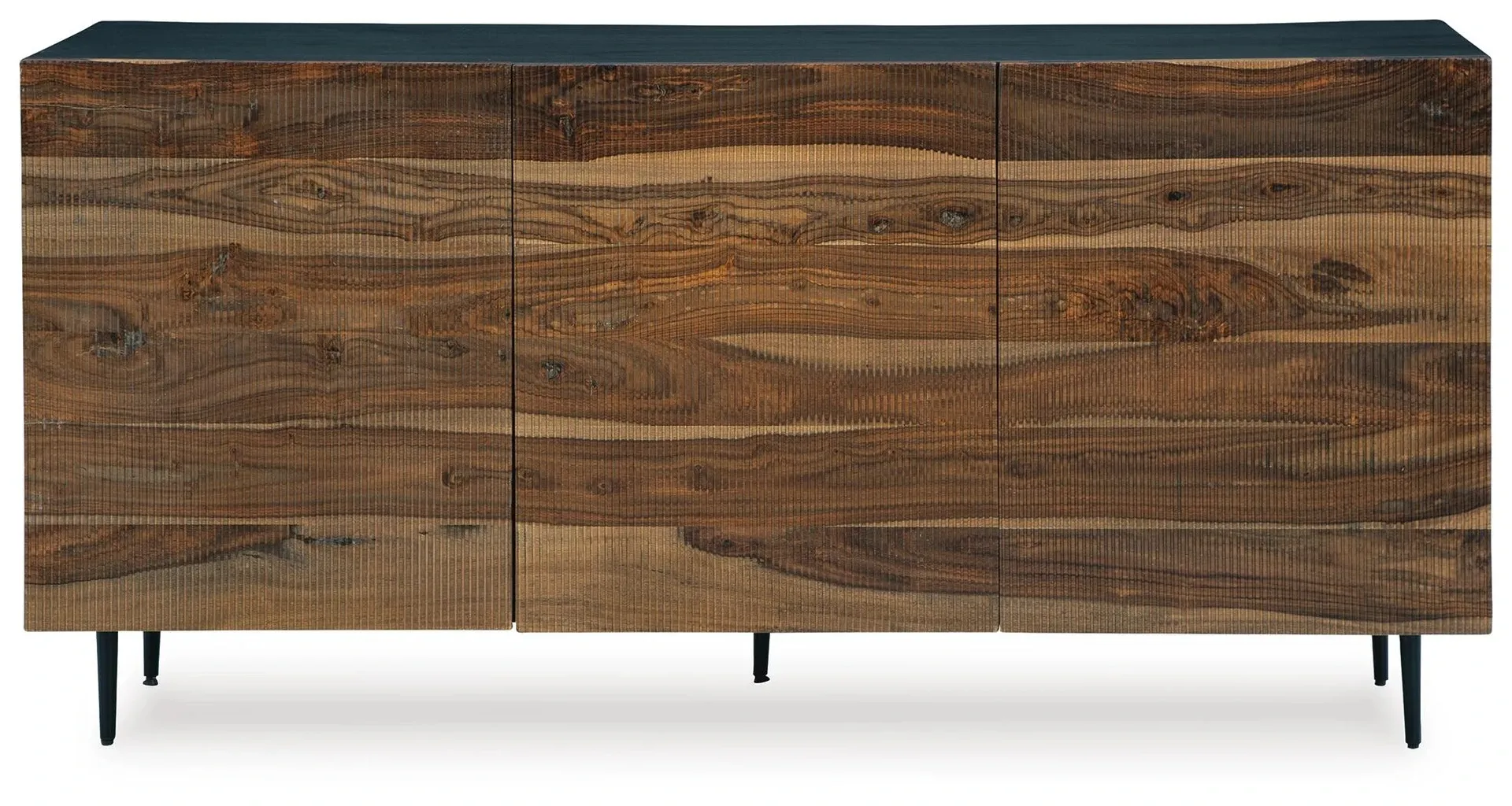 Darrey Mid-Century Fluted 3-Door Accent Cabinet 10