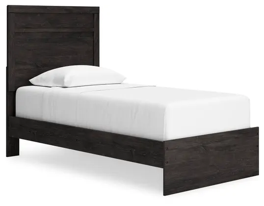 Belachime Charcoal Panel Bed 5