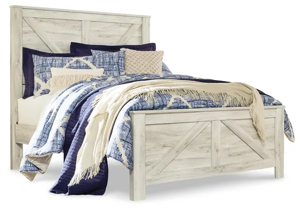 Bellaby Whitewash Queen Crossbuck Panel Bed 3