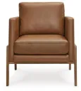 Numund Caramel Faux Leather Accent Chair