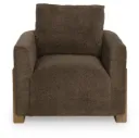 Dairlett Chocolate Brown Accent Chair with Solid Wood Legs