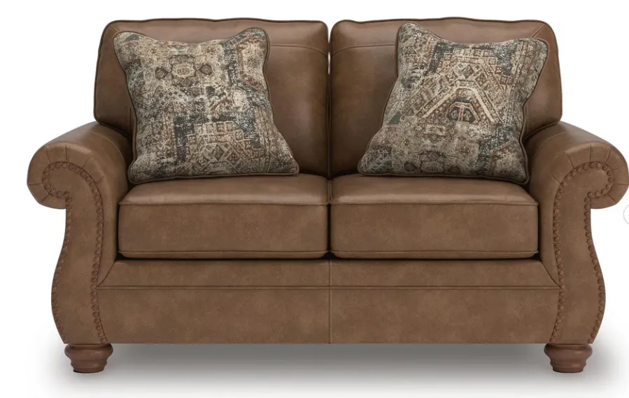Chasemore Leatherette Loveseat with Nailhead Trim 10