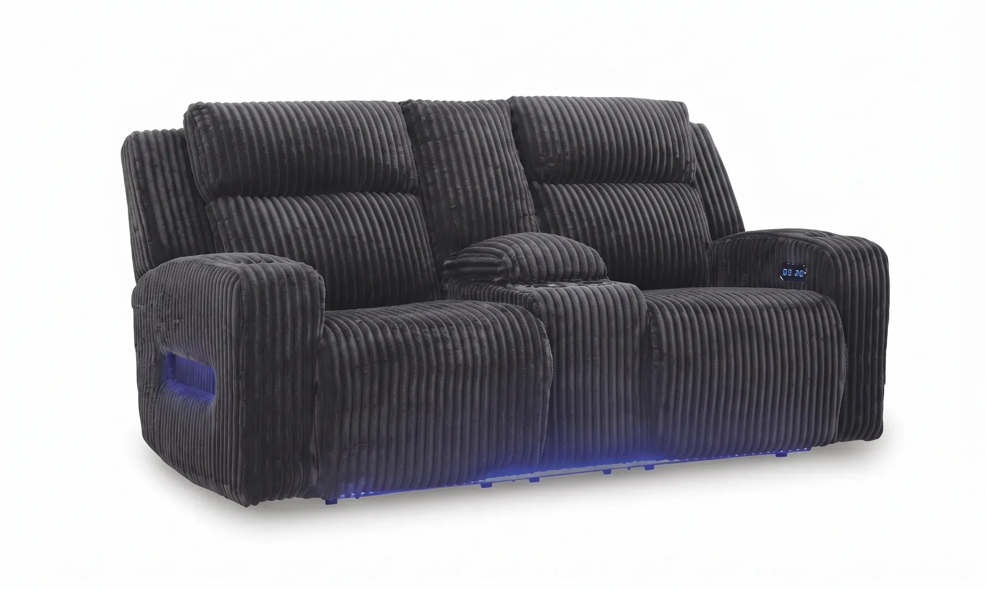 [PC6420218] Belvarrow Pwr Rec Loveseat w/ Console & Adj Headrest (Black)