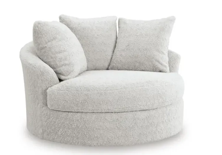 [PC5910621] Cuddle Plush Oversized Swivel Accent Chair