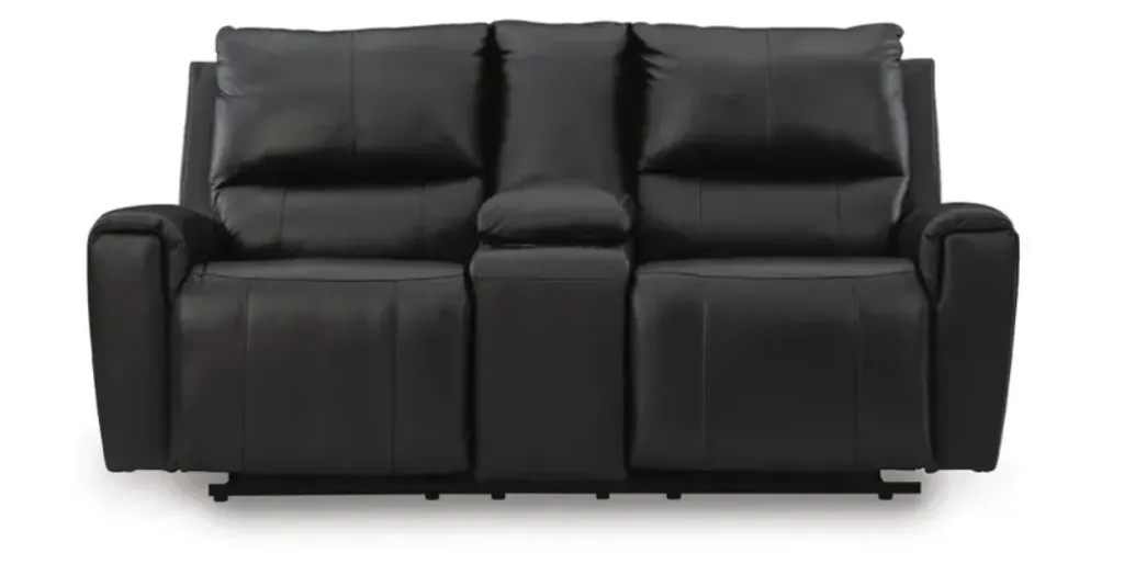 Glossmore Dbl Rec Loveseat w/Console