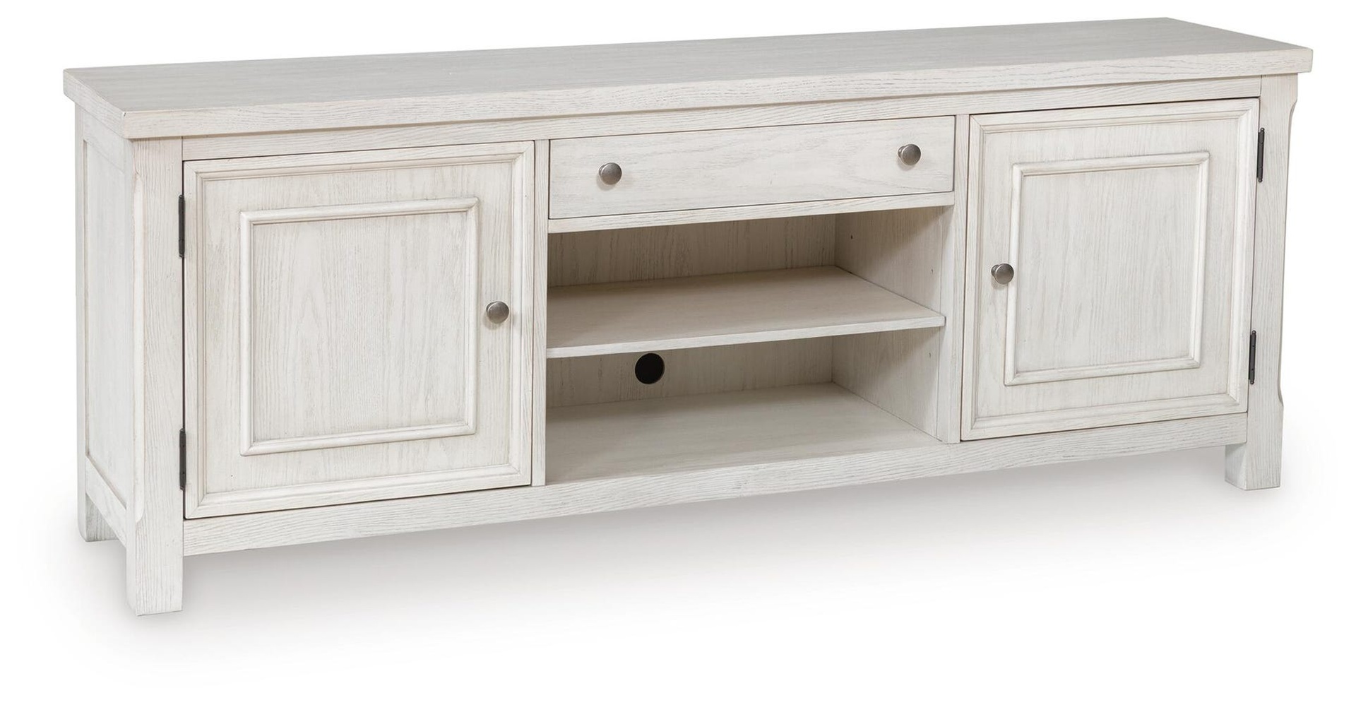 Robbinsdale Antiqued White Extra Large TV Stand 5