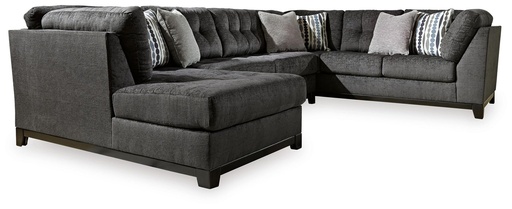 Reidshire Steel Gray 3-Piece Sectional with Chaise 5