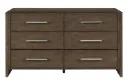 Oakridge Walnut 6-Drawer Dresser