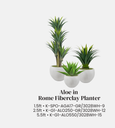 Faux Aloe Plant in Rome Planter, Off-White, 1.5ft